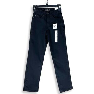 Sonoma Jeans‎ Boys 12 Slim Everyday Straight Black Denim Stretch Pants 22x27 NWT